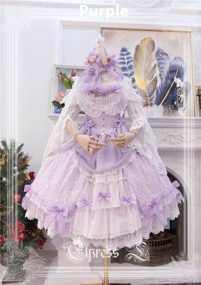 Elpress L ~Christmas D*Romance Ode~ Elegant Lolita JSK -Ready Made Purple M - In Stock