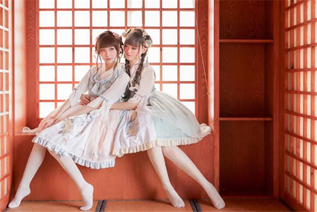 The Inlaid Harp ~Qi Lolita JSK Dress With Overskirt