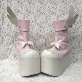 Sweet Pink White Lolita High Platform Boots