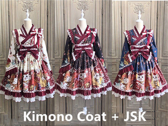 Alice Girl ~Lucky Cat~ Kimono Style Lolita JSK