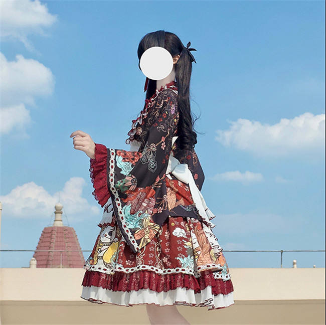 Alice Girl ~Lucky Cat~ Kimono Style Lolita JSK