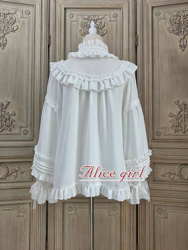 Alice Girl ~Gingham Teddy Vintage Velvet Lolita Blouse - Black Size L  In Stock