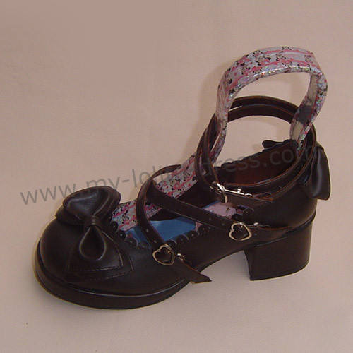 Coffee Bow Lolita Shoes