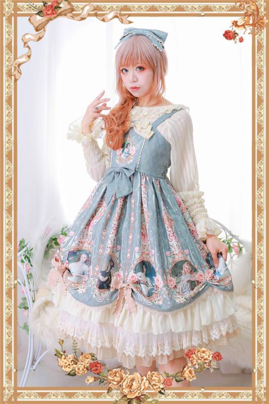 Infanta ~A Portrait of A Little Lady~ Printed Lolita JSK -Ready Made