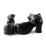 Black High Heels Platform Shoes Black In Stock Slight Defect