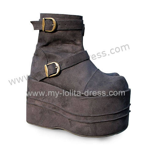 Matte Black Belts Ankle Length Short Boots