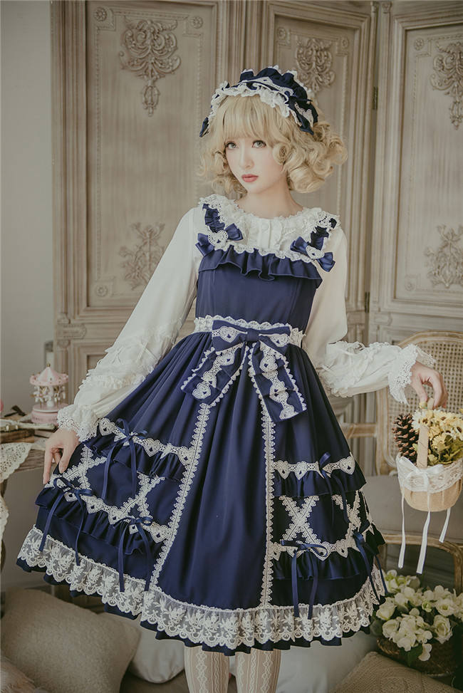 Little Dipper Cream Crispy~ Classic Lolita JSK Dress -Ready Made