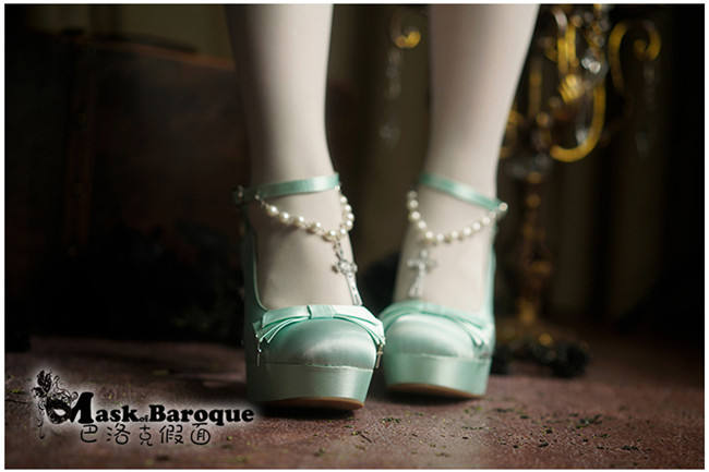 Mask of Baroque ~ Cross Candlestick Lolita Heels Shoes -11 Colors Pre-order Closed