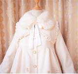 Sweet Thickening Thermal Loose Lolita Coat with Detachable Fur Collar