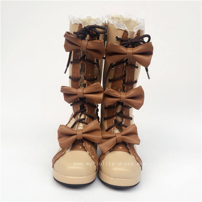 Sweet Bows Lolita Mid-calf Boots