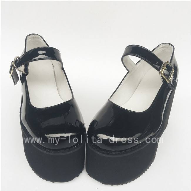 Girls Matte White Lolita High Platform Classic Shoes