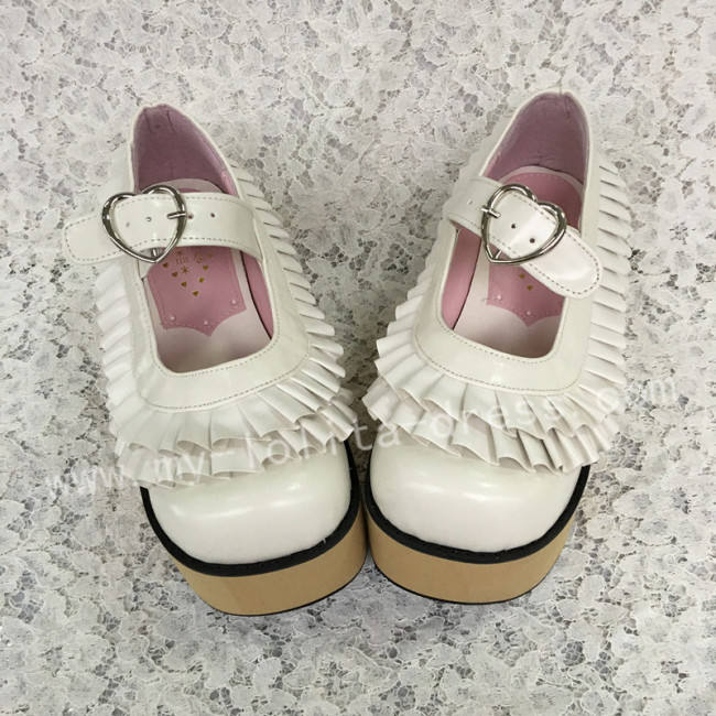 Glitter Black High Platform Lolita Shoes