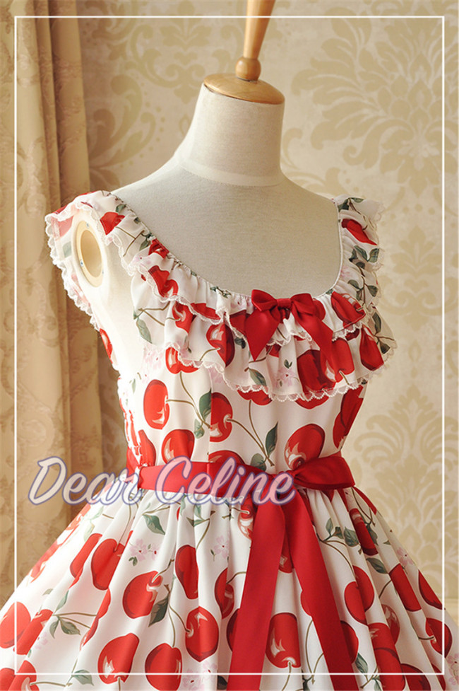 Sweet Cherry~ Lolita Printed JSK Dress$85.99