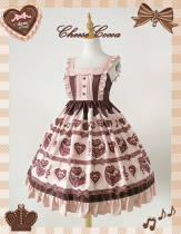 Chocolate Love~ Sweet High Waist Lolita Jumper