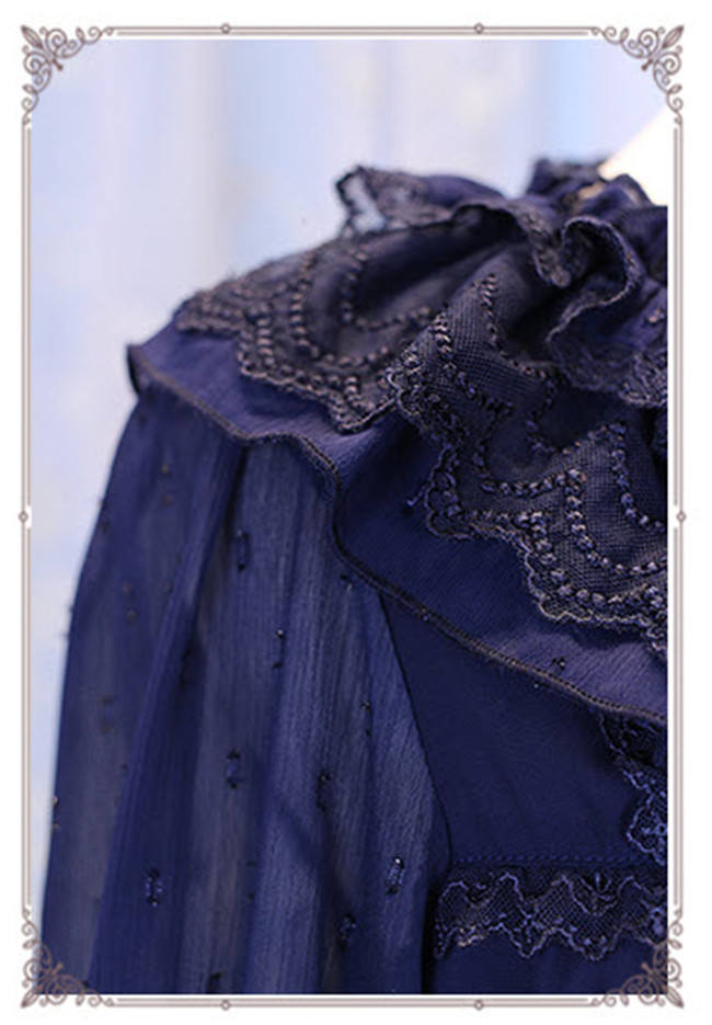 The Secret Key Of Elves~ Elegant Lolita HIme Sleeves Blouse