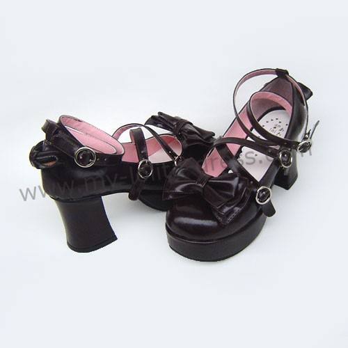 Dark Coffee Lolita Heels Footwear