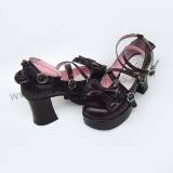 Dark Coffee Lolita Heels Footwear