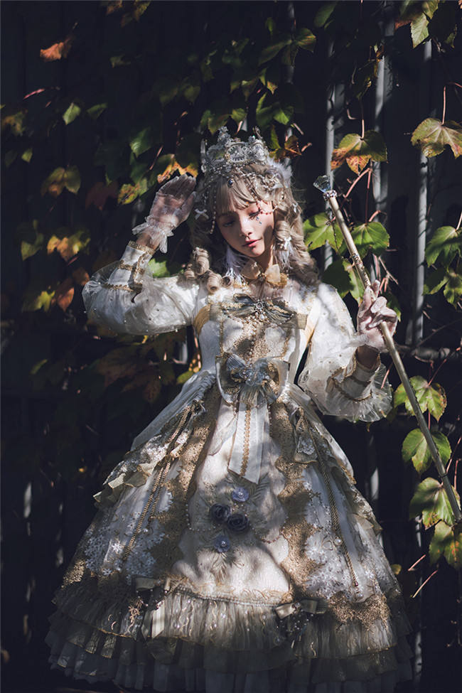 Dawn Nightmare~ Elegant Lolita OP Bridal Design -Ready Made