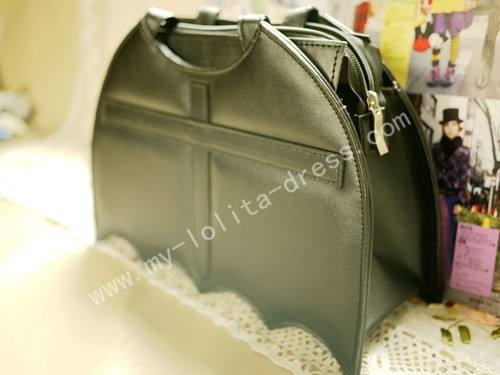 Bat Shape Black Lolita HandBag with Cross