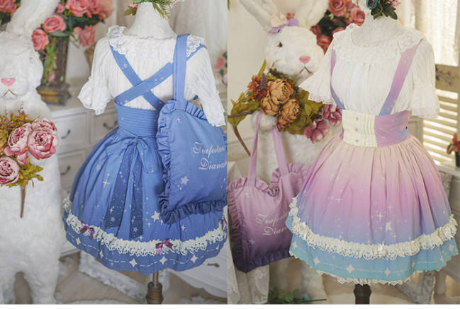 DianaStar Gradient Babydoll Lolita Dress Red OP 83CM In Stock-out