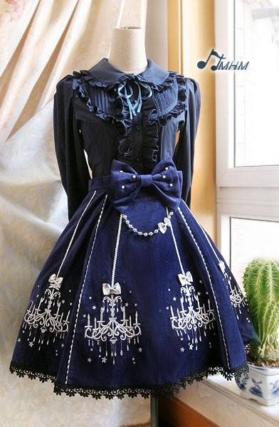 HMHM Classical Velveteen Chandelier Jumper Dress