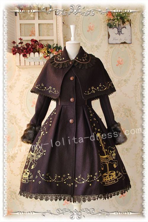 Infanta Merry-go-round Gold Emboridery Lolita Jacket and Cape