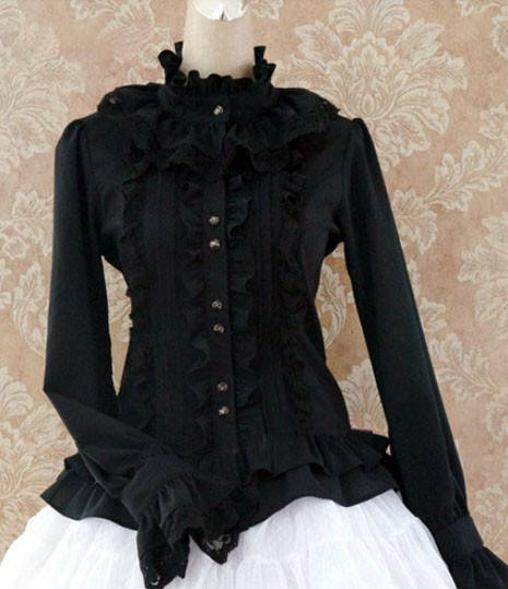 Sweet Ruffles Silk and Linen Lolita Shirt 5 Colors