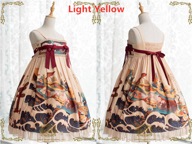 CEL Lolita ~Kaiseki Island Lolita JSK Super High Waist -Ready Made