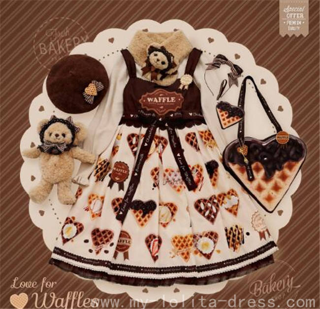 Love for Waffles ~ Sweet Lolita Jumper -2 Versions Ready Made