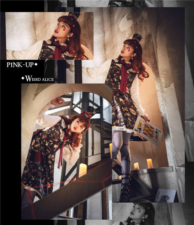Weird Alice~ Lolita Printed JSK -Custom-tailor Pre-order  Closed