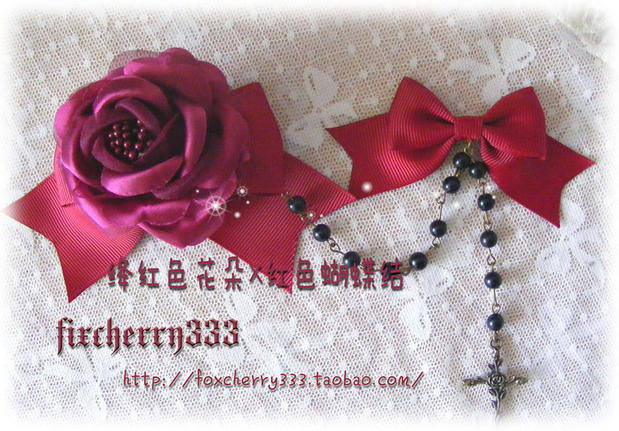 Sweet Rose and Bow Hairpin Set -In Stock