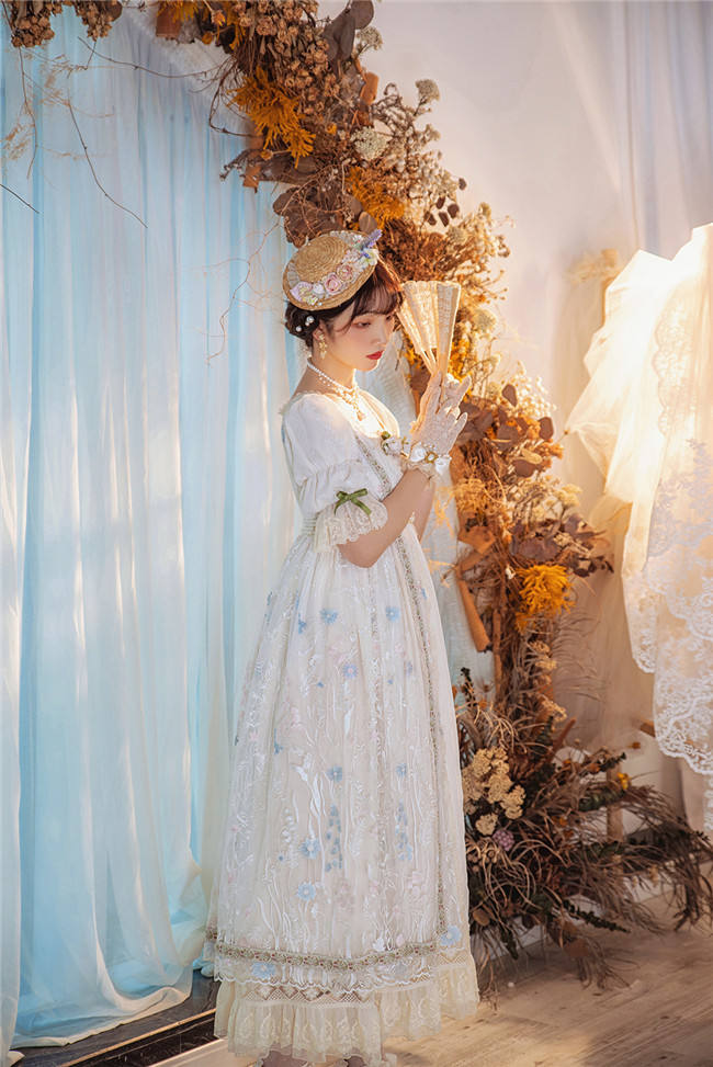Miss Point ~ Salley Garden Empire Embroidery Lolita OP SP - Custom Tailor