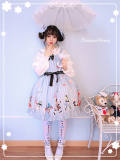 Fantasy Alice*Rabblt Clock~  Sweet Chiffon Lolita JSK/OP Dress -out