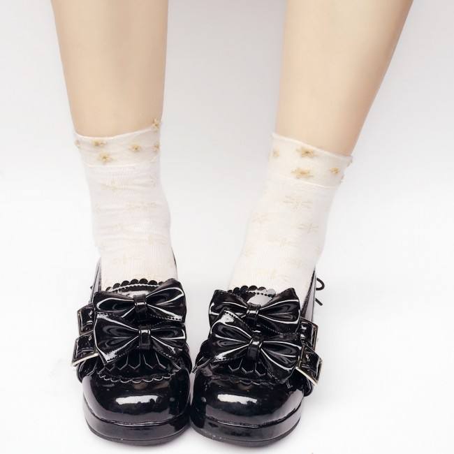 Sweet Coffee Velvet Lolita Heels Shoes