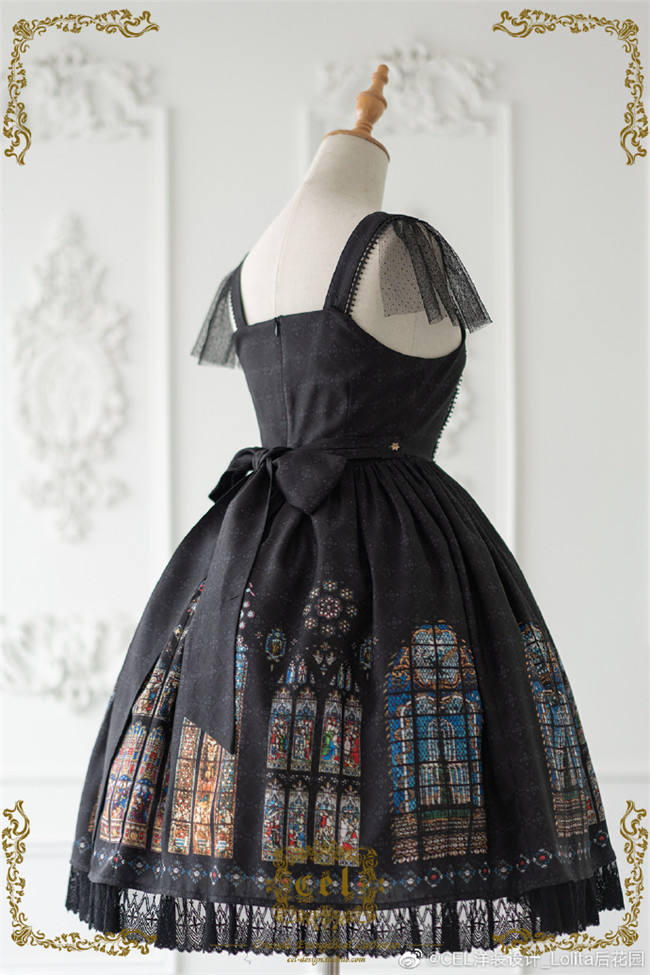 CEL Lolita ~The Holy Cross Gothic Lolita JSK with Front Open Design + Fake Collar -Ready Made