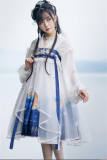 NyaNya Lolita Boutique ~Over the Sea the Moon Shines Bright Lolita Skirt/JSK -2 Wear Ways -Ready Made