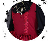 lolita Red Wine Gift~ Sweet Unicolor Lolita Jumper Dress