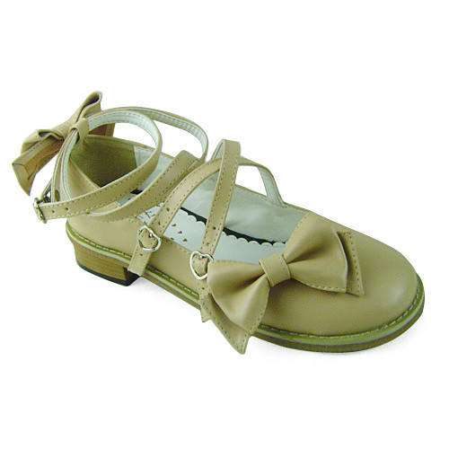 Black Glitter Bow Lolita Shoes