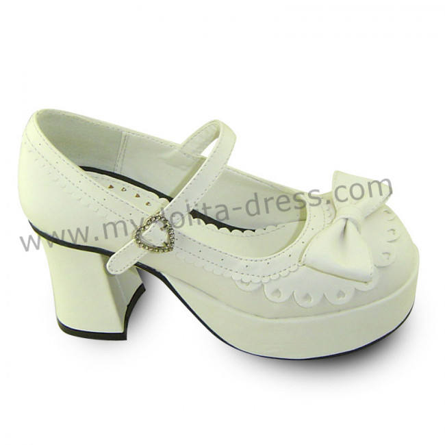 White Square Heels Lolita Shoes
