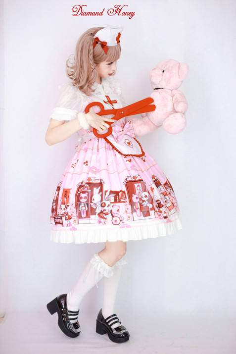 Doll Hospital~ Lolita Printed JSK Dress -out