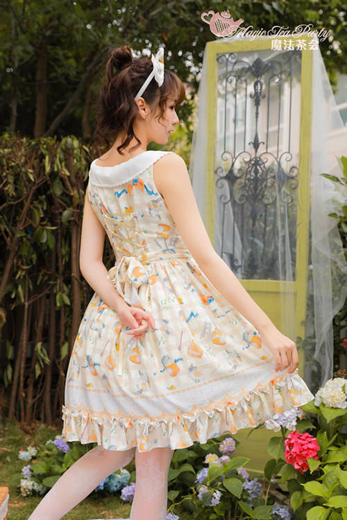 Magic Tea Party~ Cat&Marmalade~Sweet Lolita JSK Version I-Ready Made