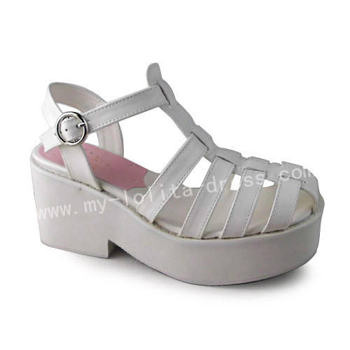 Beautiful Matt White Purple Sandals
