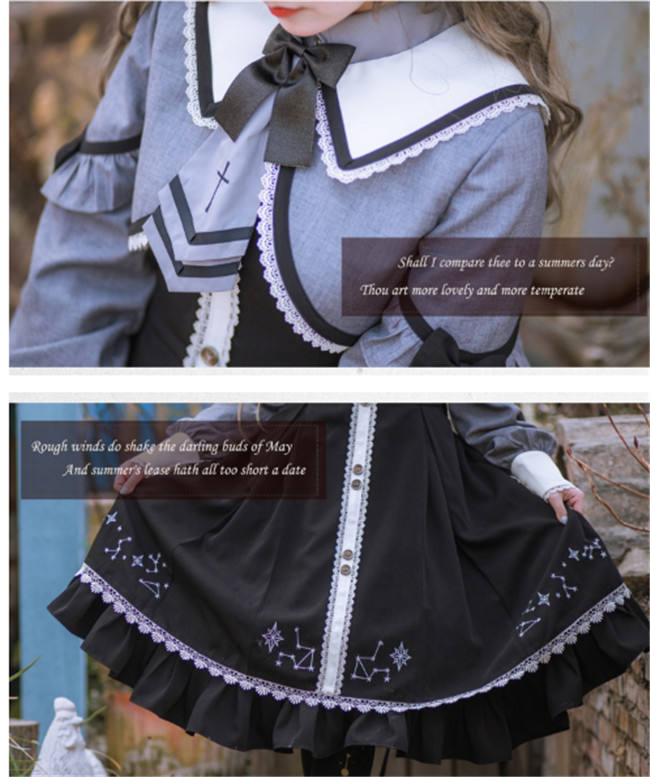 Star Academy~ College Style Embroidery Lolita JSK+Coat+Beret -Pre-order Closed