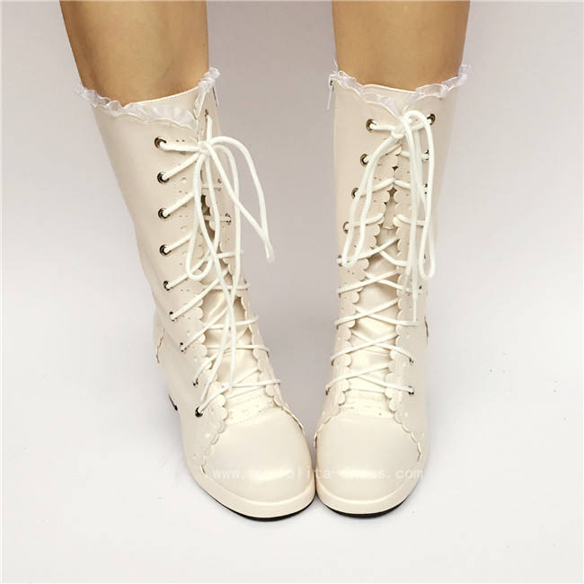 Sweet Coffee Lolita Mid-calf Boots