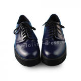Gothic Dark Blue Lolita Heels Shoes O