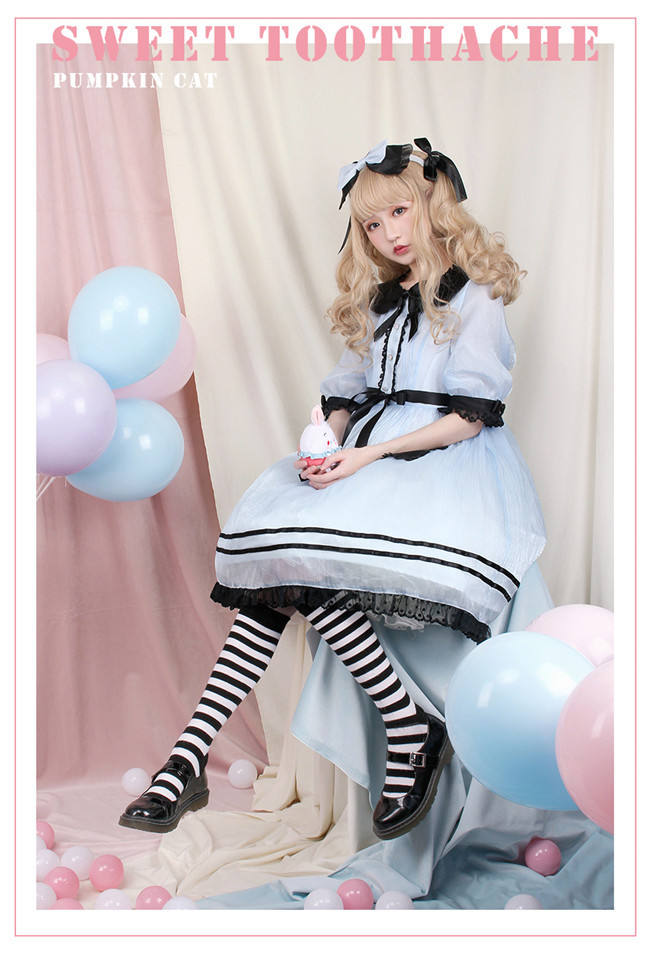 Pumpkin Cat Lolita ~Sweet Toothache~ Lolita OP -Ready made