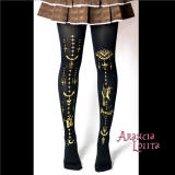 Arancia Lolita ~120D Gold-stamping Lolita Tights For Halloween -Pre-order Closed
