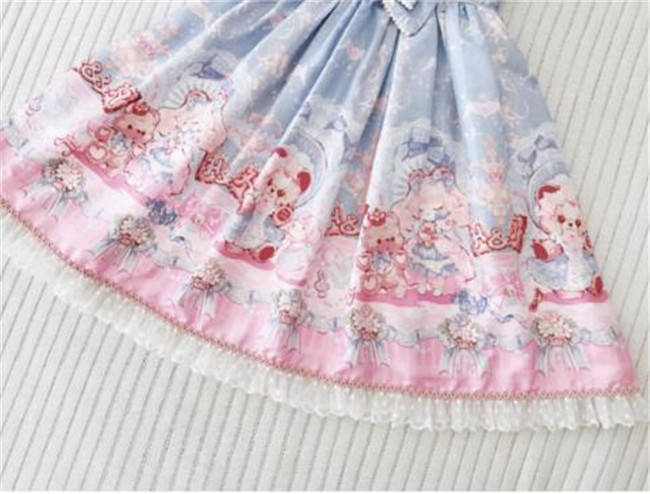 Doll and Bear Dance Series~Sweet Lolita Jumper/Skirt -Ready Made