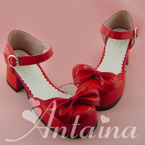 Bows Patent Leather Lolita Sandals