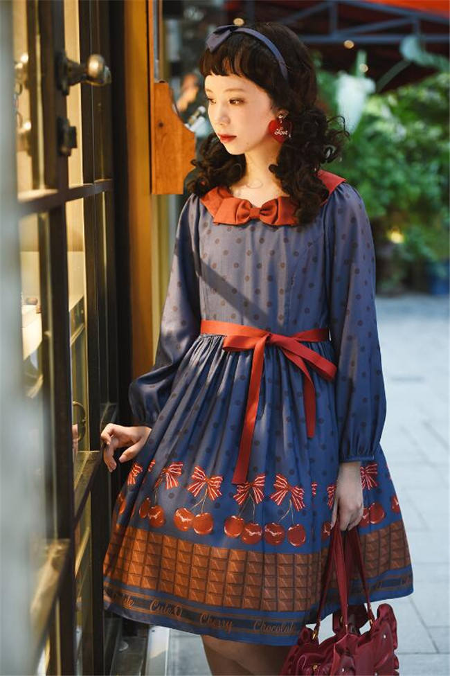 Cherry Chocolate~ Sweet Lolita OP/JSK -Pre-order Closed